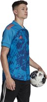 Adidas Condivo 20 Primeblue Shirt Korte Mouw Heren - Blauw / Oranje | Maat: L
