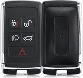 kwmobile autosleutelcover voor Jaguar 5-knops autosleutel Smart (alleen Keyless Go) - vervangende sleutelbehuizing - zonder transponder - zwart