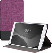 kwmobile hoes voor Huawei MediaPad M3 8.4 - Slanke tablethoes met standaard - Tablet cover in poederroze / zwart