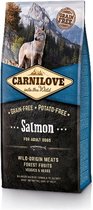 Carnilove Adult granenvrij hondenvoer Zalm 12kg met 70% vis!