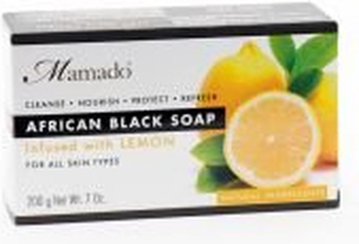 (MAMADO) AFRICAN BLACK SOAP LEMON 200GR