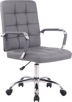 CLP Deli pro Bureaustoel - Voor volwassenen - Met armleuningen - Ergonomische - Kunstleer - grijs
