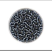9660-814 Jap. Miyukirocailles - 2,2mm - silverlined black diamond - 12 gram