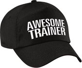 Awesome trainer pet / cap zwart voor volwassenen - baseball cap - cadeau petten / caps