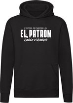 El Patron | Unisex | Trui | Sweater | Hoodie | Capuchon | Zwart | Cartel De Medellin | Pablo Escobar | Colombia | Kartel | Drugsbaron