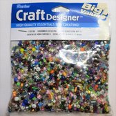 Darice Glass Beads Assorted Multi Color 100 Gram, set B, 1099-98