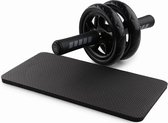 Ab Roller Buiktrainer - Ab Wheel - Ab Trainer - Buikspierwiel - Trainingswiel - Fitnesswiel - Buikspiertrainer - Incl. Mat