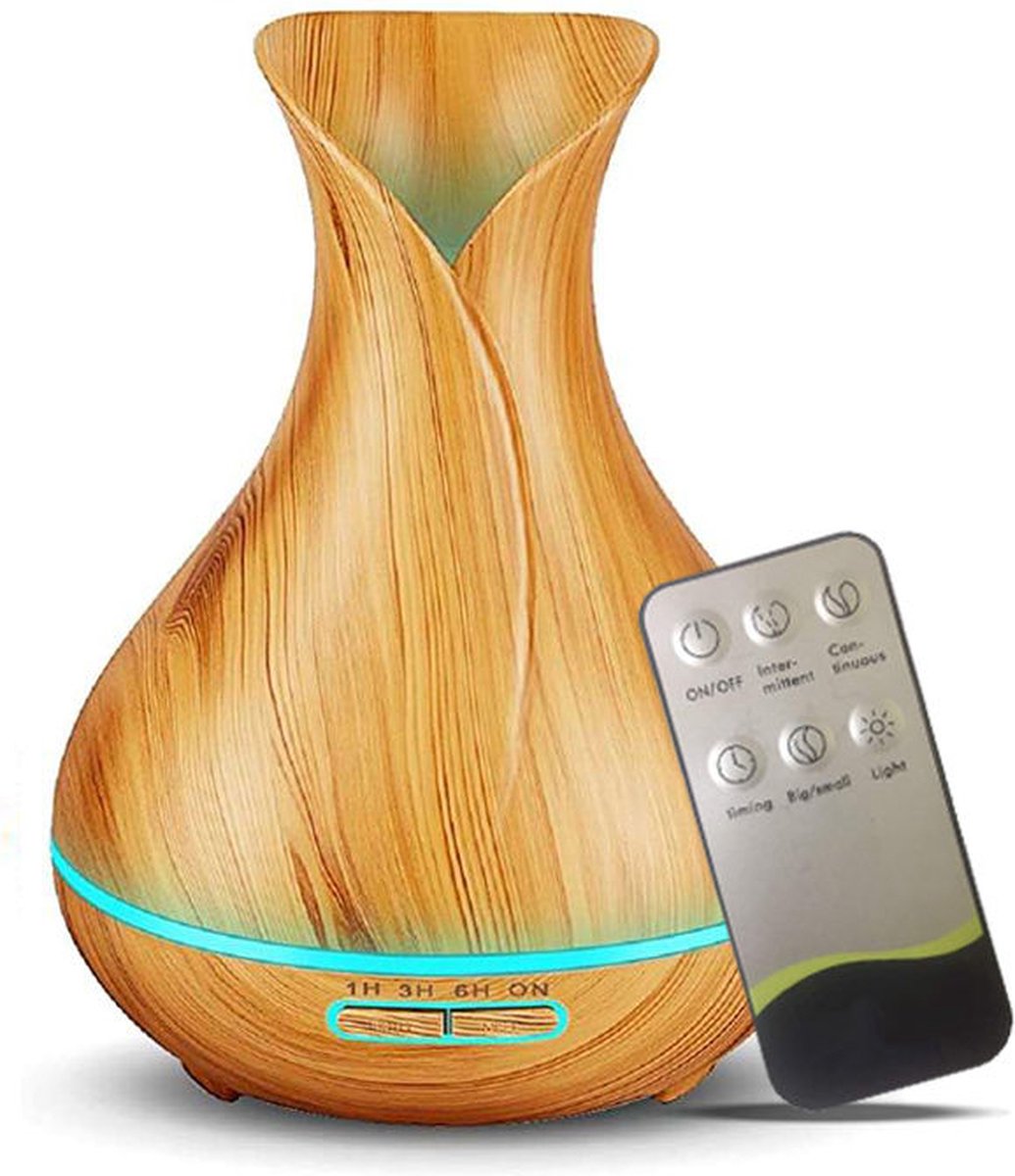 Aroma Diffuser Vitality Pro - Light Wood - 550ML - Aromatherapie - Hout Design