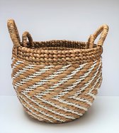 DUA Opbergmand - Waterhyacinth Rieten Mand Zigzag S