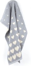 Bunzlau Castle Keukendoek Hearts Grey