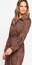 LOLALIZA Maxi luipaardjurk - Camel - Maat 38