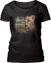 Ladies T-shirt Protect Leopard Black L