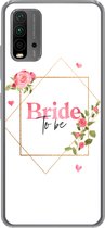 Geschikt voor Xiaomi Redmi 9T hoesje - Huwelijk - 'Bride to be' - Quotes - Spreuken - Siliconen Telefoonhoesje