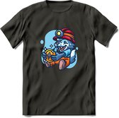 Mining Wolf - Crypto T-Shirt Kleding Cadeau | Dames / Heren / Unisex | Bitcoin / Ethereum shirt | Grappig Verjaardag kado | Tshirt Met Print  Prijs - Donker Grijs - XL