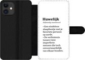 Bookcase Geschikt voor iPhone 11 telefoonhoesje - Spreuken - Trouwen - 'Huwelijk' - Quotes - Met vakjes - Wallet case met magneetsluiting