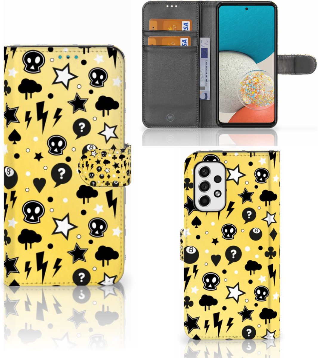 Telefoonhoesje met Naam Samsung Galaxy A53 Punk Geel