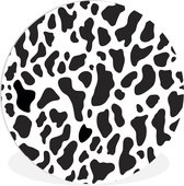 Une illustration du motif de taches d'une vache Assiette en plastique cercle mural ⌀ 120 cm - impression photo sur cercle mural / cercle vivant (décoration murale) XXL / Groot format!