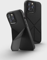 Uniq - iPhone 13 Pro Max, hoesje transforma, stand up charcoal, grijs