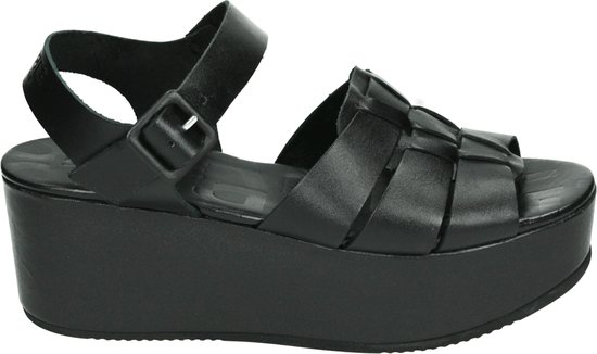 Shabbies 170020215 - Sandalen met hak - Kleur: Zwart - Maat: 39