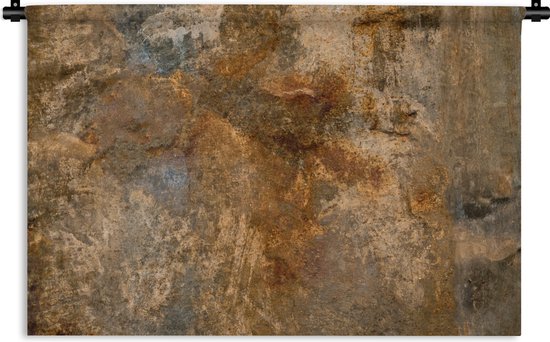 Wandkleed - Wanddoek - Goud - Roest - Abstract - 60x40 cm - Wandtapijt