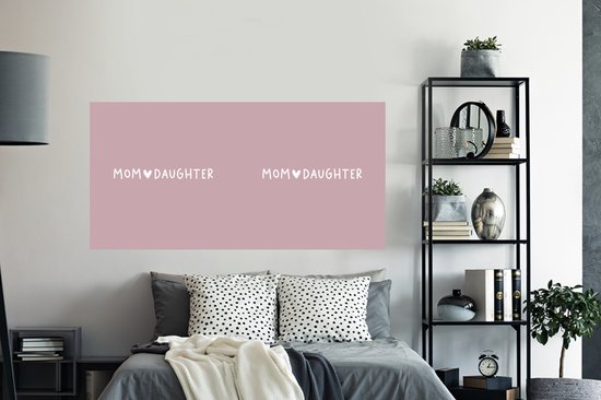 Stickers muraux - Film autocollant - Cadeau - Mère - Fille - Rose - Mom - Fille - Proverbes - Citations - 160x80 cm - Film adhésif - Stickers muraux Chambre d'enfant - Papier peint autocollant