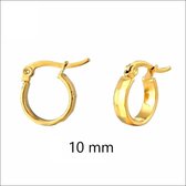 Aramat jewels ® - Bewerkte oorringetjes portugal goudkleurig 10mm chirurgisch staal