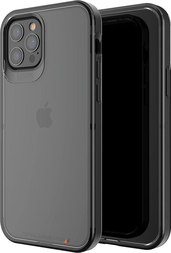 Gear4 Hackney D3O hoesje voor iPhone 12 en iPhone 12 Pro - transparant met zwart