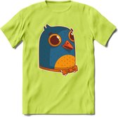 Strik duif T-Shirt Grappig | Dieren vogel Kleding Kado Heren / Dames | Animal Skateboard Cadeau shirt - Groen - 3XL