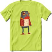 Casual vogel quote T-Shirt Grappig | Dieren vogels Kleding Kado Heren / Dames | Animal Skateboard Cadeau shirt - Groen - M