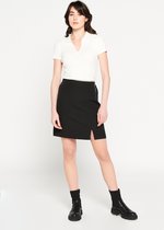 LOLALIZA Polo met V-hals - Ecru - Maat M