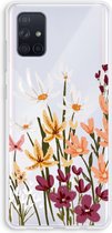 CaseCompany® - Galaxy A71 hoesje - Painted wildflowers - Soft Case / Cover - Bescherming aan alle Kanten - Zijkanten Transparant - Bescherming Over de Schermrand - Back Cover