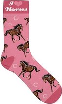 Plenty Gifts Sokken Paard Polyester Roze Maat 37-42