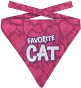 Plenty Gifts Kattenhalsdoek Favorite Cat Polyester Roze Maat S