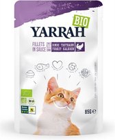 14x Yarrah Biologisch Kattenvoer Kalkoen 85 gr