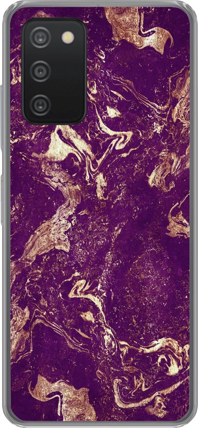 Coque Samsung Galaxy A33 5G - Natuursteen - Calcaire - Or - Siliconen