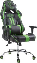 Racing Gaming Bureaustoel Kerimaki Stof zonder voetensteun, Zwart/Groen