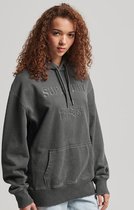 Superdry Dames Trui Garment-dye Code Logo hoodie met oversized pasvorm