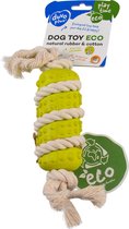 Duvo+ Eco rubber stick bamboe/rijst + katoen - Geel/Groen - Geen kleurkeuze mogelijk - 29x6,5x6,5cm