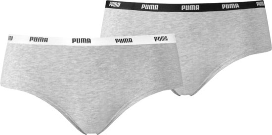 Puma Hipsters 2 Pack 603022001-328, Vrouwen, Grijs, Slipje, maat: XS