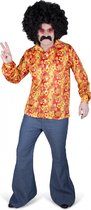 Karnival Costumes Disco Retro Overhemd Groovy Heren Carnavalskleding Heren Foute Party '60 '70 Party Carnaval - Polyester - Oranje/Geel/Rood - Maat L - Shirt