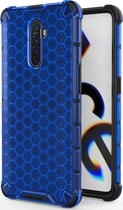 Realme X2 Pro Hoesje - Mobigear - Honeycomb Serie - Hard Kunststof Backcover - Blauw - Hoesje Geschikt Voor Realme X2 Pro