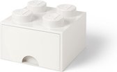 Lego - Opbergbox Bureaulade Brick 4 - Kunststof - Wit