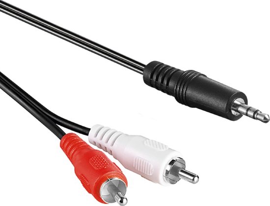 goobay 50092 câble audio 0,2 m 3,5mm 2 x RCA Noir, Rouge, Blanc, Adaptateur  Noir, 3,5mm, Femelle, 2 x RCA, Mâle, 0,2 m, Noir, Rouge, Blanc