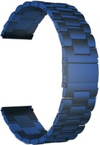 Strap-it Stalen horlogeband 20mm - universeel - blauw