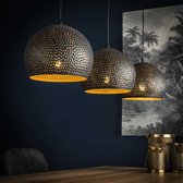 Crea Hanglamp 3xØ25 punch bol / Zwart bruin - Industrieel meubels - Design