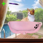 Nola & Coco® Kattenhangmat voor aan het Raam - Raambaars - Katten - Hangmat Kat - Dieren - Kattenbed - Kattenmand - Slaapplek - Ligplaats - Roze