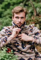 J&JOY - Sweater Mannen Ontario Forest All Over Print Pile