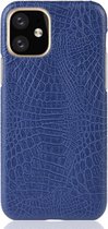 Backcover Slangenprint Fashion Hoesje iPhone 11 Blauw - Telefoonhoesje - Smartphonehoesje - Zonder Screen Protector