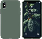 Siliconen Backcover Hoesje iPhone X Groen - Telefoonhoesje - Smartphonehoesje - Zonder Screen Protector