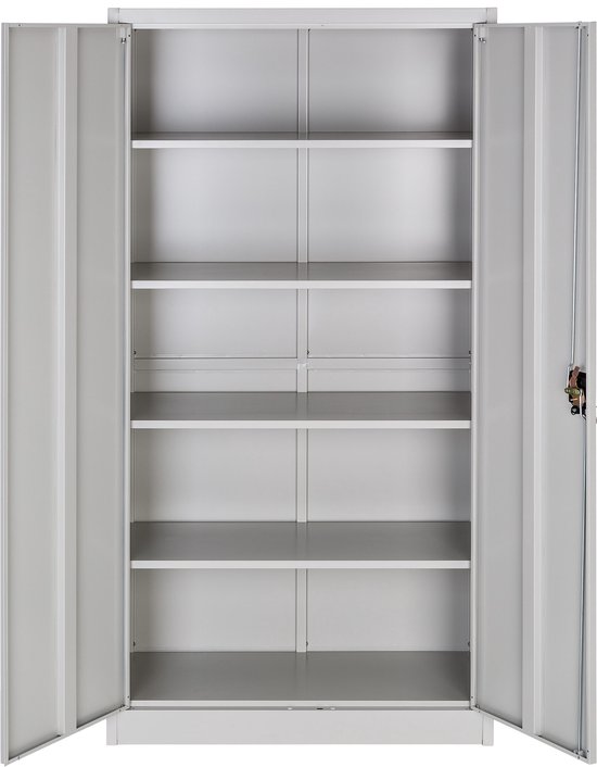 tectake - 4 classeurs - division 5 compartiments - couleur gris - combi - 404476